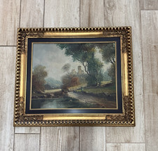 Quadro  con cornice dorata -