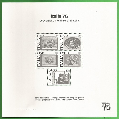 1976 italia foglietto - 1976,