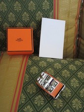 Bracciale Hermès Collier de Chien Epsom pelle vera pelle palladio braccialetto braccialetto