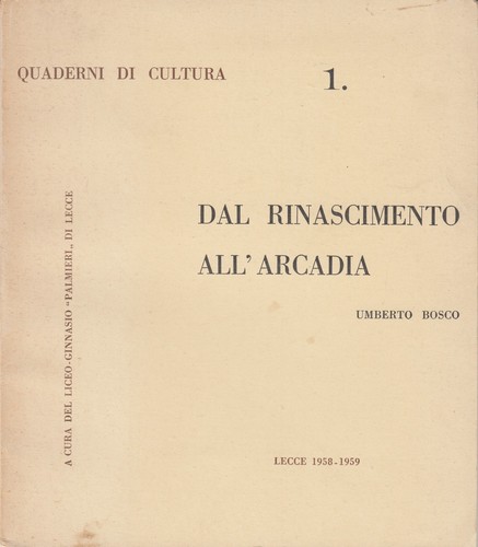 Dal rinascimento all arcadia - dal,