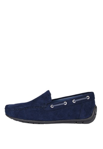 Mocassini uomo camoscio blu - in,