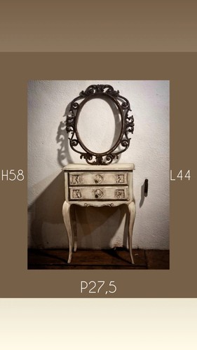 Comodino shabby cassetti - comodino,