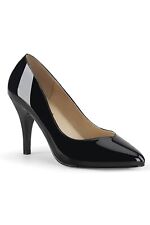 Scarpa da corte classica Pleaser Pink Label DREAM-420W vernice nera IN MAGAZZINO