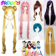 Parrucche cosplay marinaio ragazza costume resistenza al calore festa capelli lunghi capelli sintetici