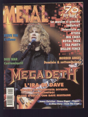 Metal shock 192 1995 megadeth - shock,