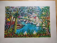 Antonio Ialenti - Serigrafia numerata VI/LV, cm 90x70, Portofino