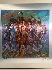 GIOVAN FRANCESCO GONZAGA 1921-2007 SERIGRAFIA ANNI 70 VINTAGE QUADRO LITOGRAFIA