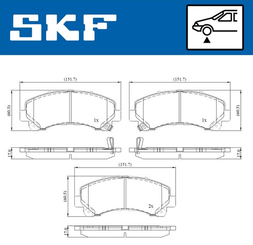 Vkbp 80233 skf - set, pastiglie