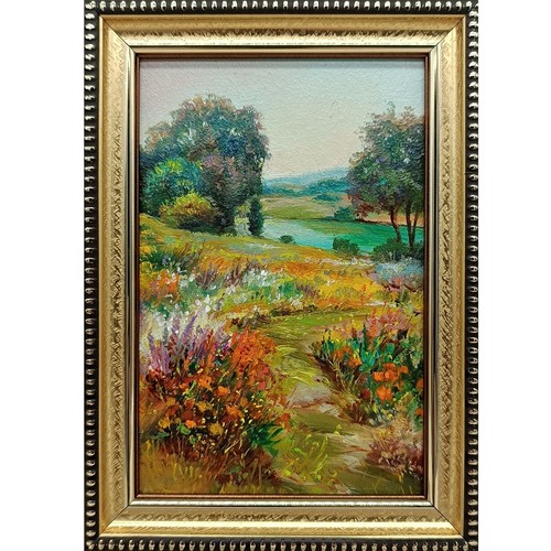 Dipinto olio natura estiva