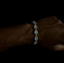 Givenchy Crystal Flex Blue Perl Bracelet