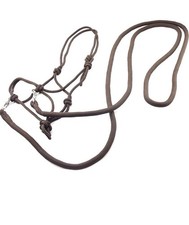Cavezza in nylon annodata con redini e moschettoni Amahorse 