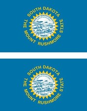 2x sticker Adesivo Adesivi decal Vinyl bandiera americana usa dakota del sud