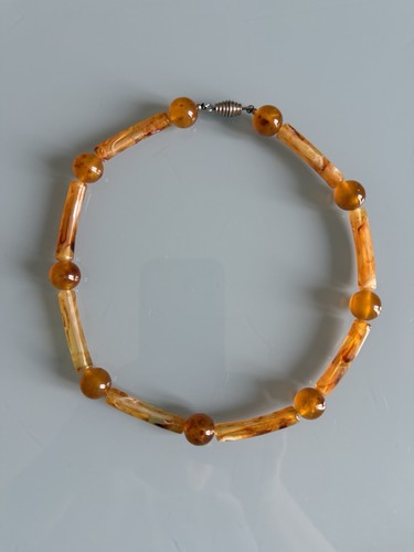 Collana vintage effetto ambra - effetto,