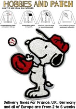 patch Snoopy dog Peanuts baseball toppa termoadesiva iron vintage sport softball