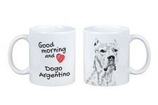 Dogo Argentino cup with a dog