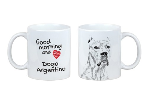 Dogo argentino cup with dog - argentino,