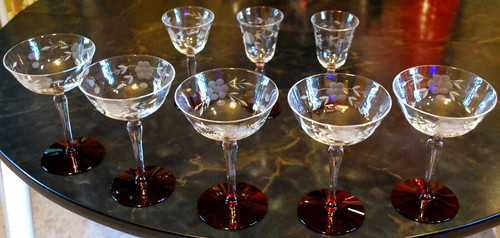 Set vintage bicchieri - vintage, optic