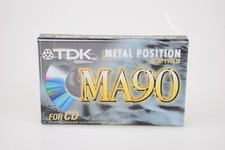 Cassetta audio sigillata TDK MA90 posizione metallo MA-90EB