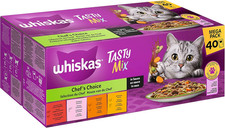 WHISKAS Cibo per Gatti Umido in Salsa Adult 1+ Confezione Grande