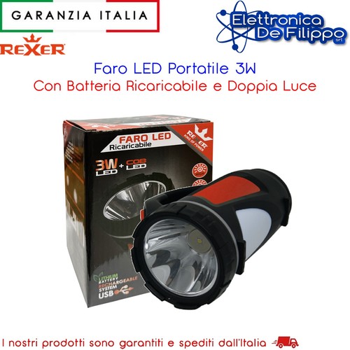 Faro led portatile - portatile, 3w