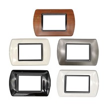 Placche compatibili Bticino Living International Light nero bianco grigio legno