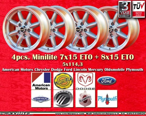 Cerchi minilite 7x15 - 4, +