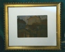 Tempera su tavoletta "Adelina Zandrino" con cornice