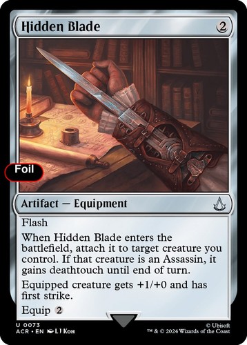 Foil hidden blade quasi - hidden,