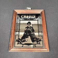QUADRO A SPECCHIO STAMPATO CHARLOT CHARLIE CHAPLIN 31,5 X 24 CM