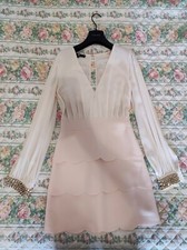 Abito corto Elisabetta Franchi, manica lunga, elegante, inserti dorati