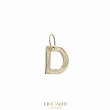 Ciondolo lettera "D" oro giallo 18kt