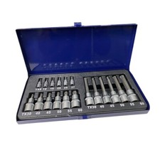 SET 18pz CHIAVI A BUSSOLA CON INSERTI TORX 1/2″ – 1/4″ T8-T60