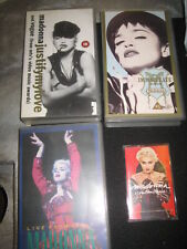 stock lotto VHS- MADONNA 3 CASSETTE 1 CASSETTA AUDIO VINTAGE live from italy/R