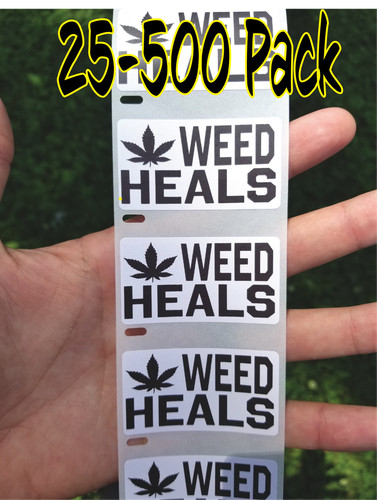 Adesivo weed heals - "weed, heals"