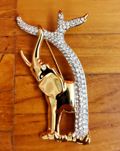 Swarovsky spilla con elefante - swarovsky,