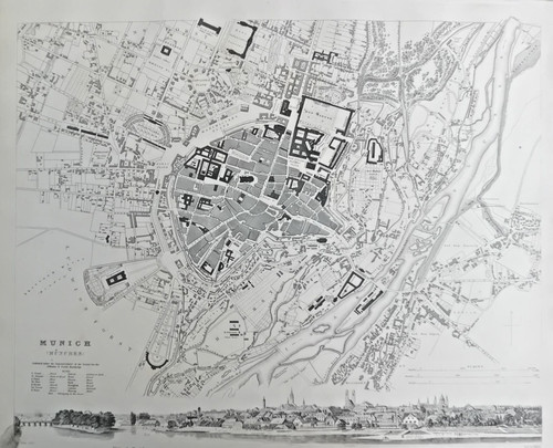 Pianta della città monaco - di,