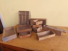 LOTTO 10 VECCHIE SCATOLE SCATOLA IN LEGNO CASSETTA CASSETTO 13x13 28x34cm 2