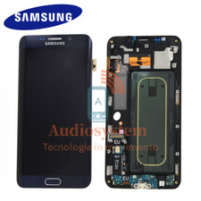 DISPLAY TOUCH +FRAME ORIGINALE SAMSUNG GALAXY S6 EDGE+ PLUS G928F VETRO NERO BLU