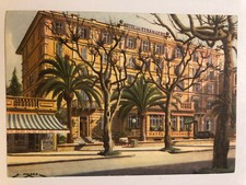 Cartolina Pubblicitaria Hotel degli Stranieri Sanremo turismo costiera c11