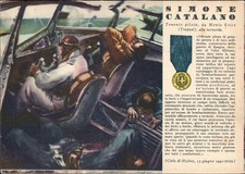 CARTOLINA MEDAGLIE AL VALORE 'SIMONE CATALANO' ILLUSTRATORE BERTOLETTI GIULIO