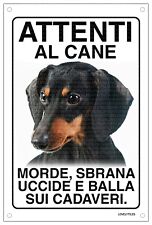 BASSOTTO Attenti al cane morde sbrana uccide e balla sui cadaveri 20X30