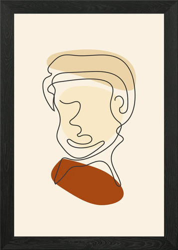 Quadro uomo linea viso - , disegno