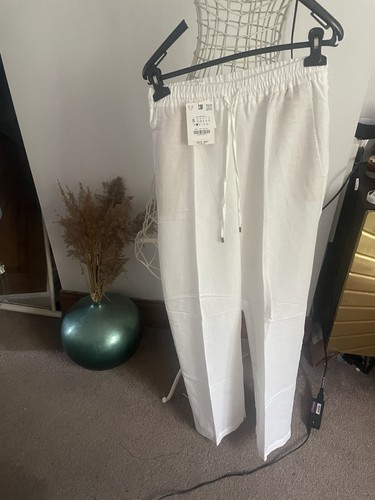 Zara pantalone bianco - bianco, misto