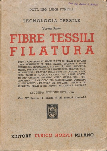 Libro tecnologia tessile - libro, vol