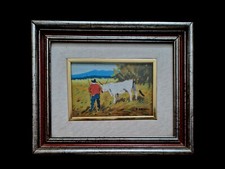 Dipinto olio su tavola 'Scena di Genere Campestre' di DORINI