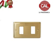 PLACCA 2P OTTONE LUCIDO serie MAGIC 5002