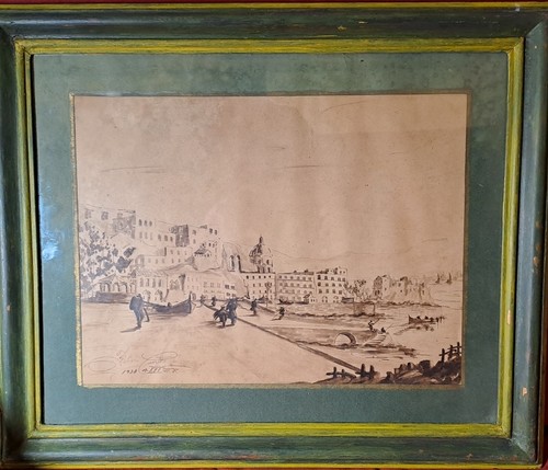 Quadro antico china carta - quadro,