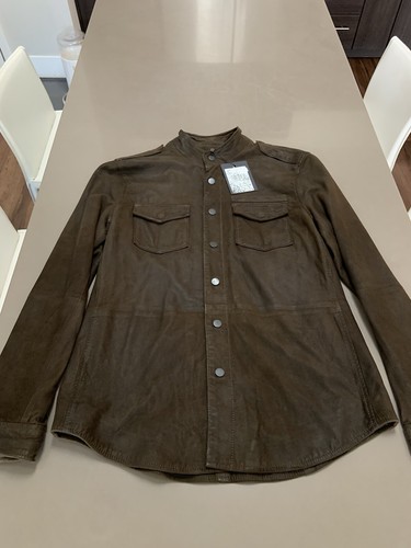 Giacca militare scamosciata
