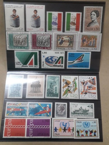 1971 italia francobolli annata - italia,