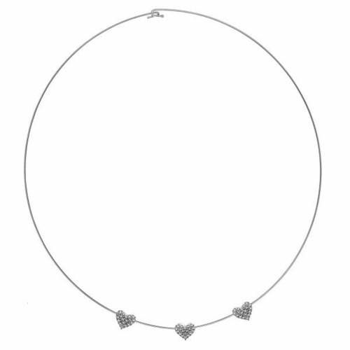 Girocollo rigido con cuori - cuori, in